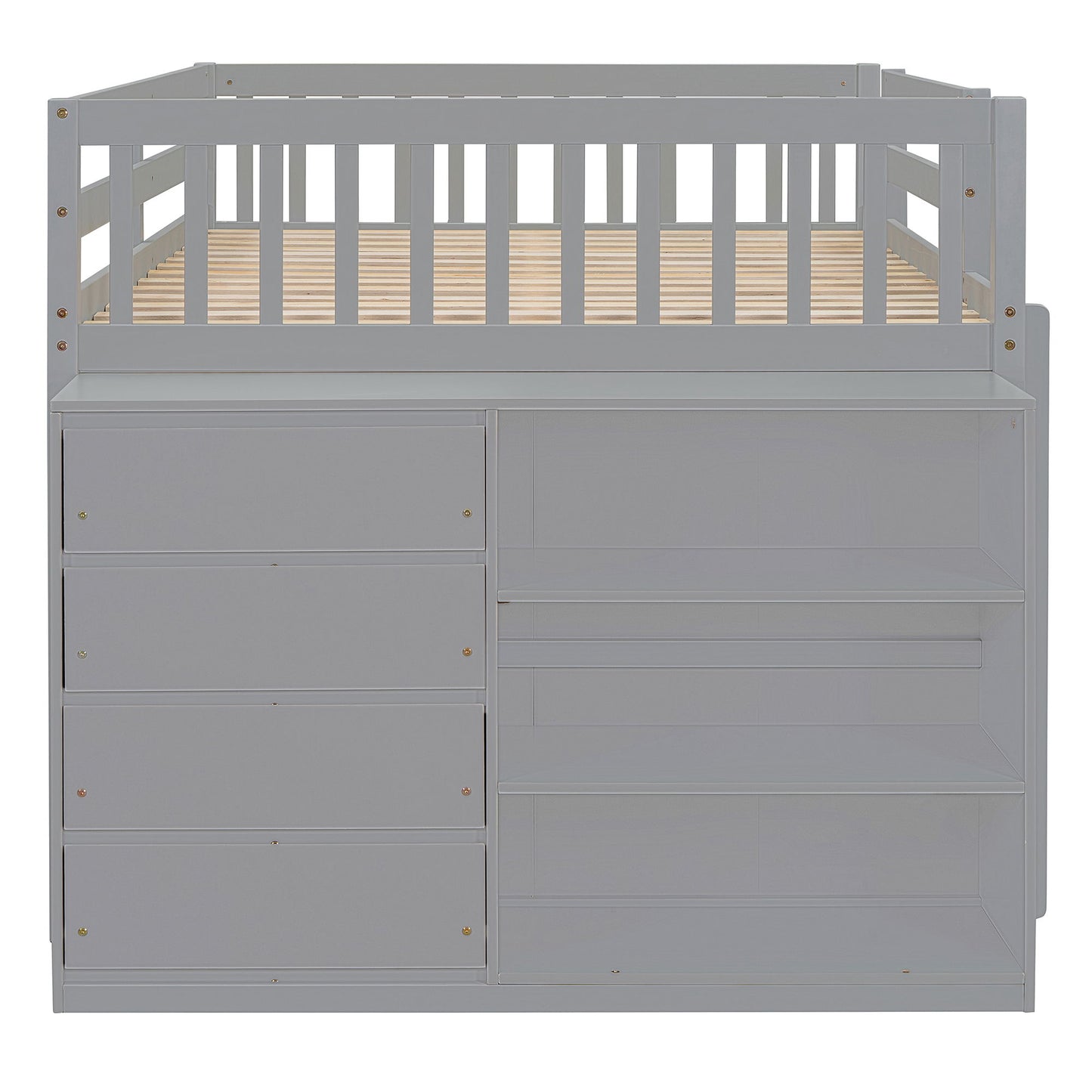 Bunk Bed With 4 Drawers And 3 Shelves - The Sleep Loft - Online Mattress Showroom NYC