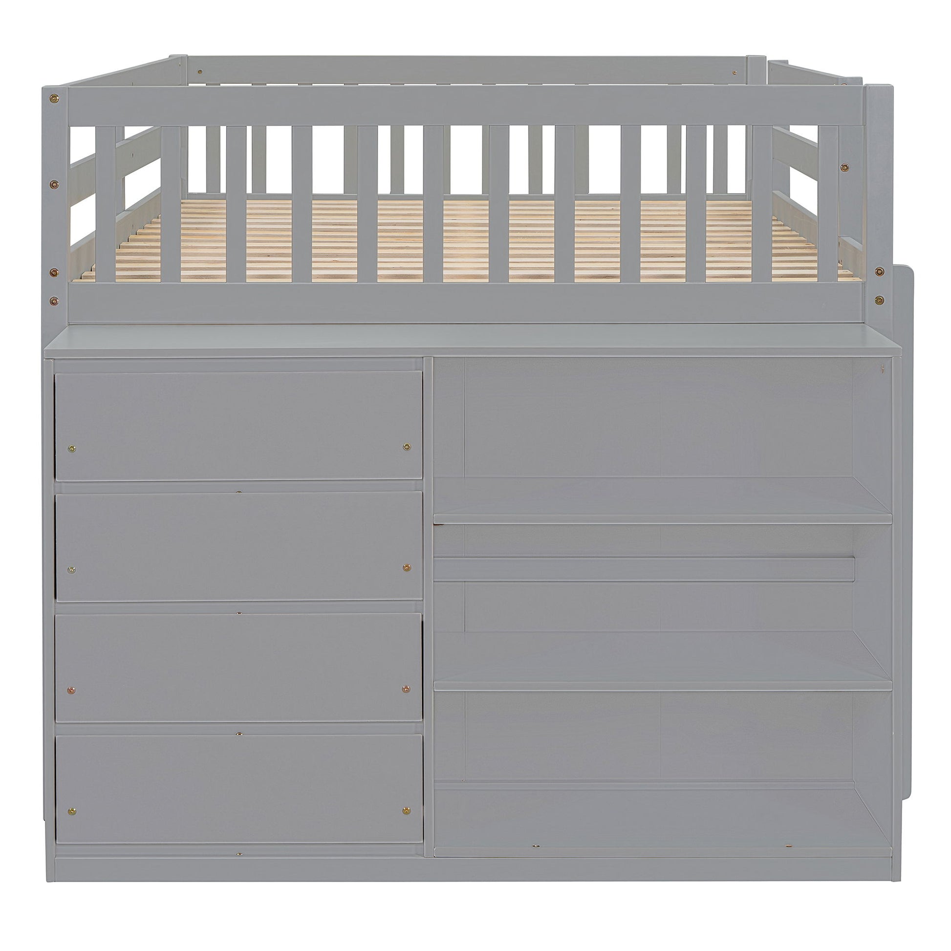Bunk Bed With 4 Drawers And 3 Shelves - The Sleep Loft - Online Mattress Showroom NYC