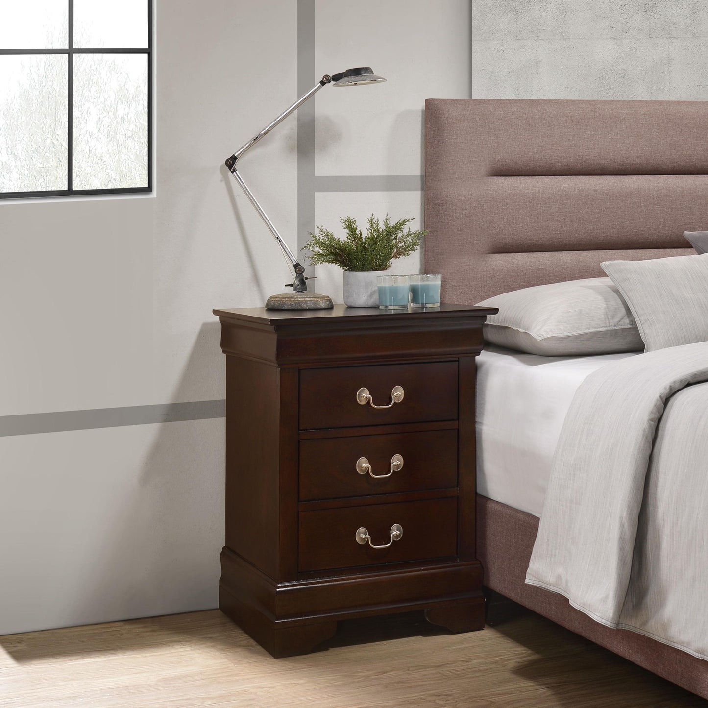 Louis Phillipe - Nightstand - Wood - The Sleep Loft - Online Mattress Showroom NYC