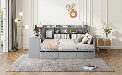 Daybed With 3 Drawers USB Ports And Desk - The Sleep Loft - Online Mattress Showroom NYC