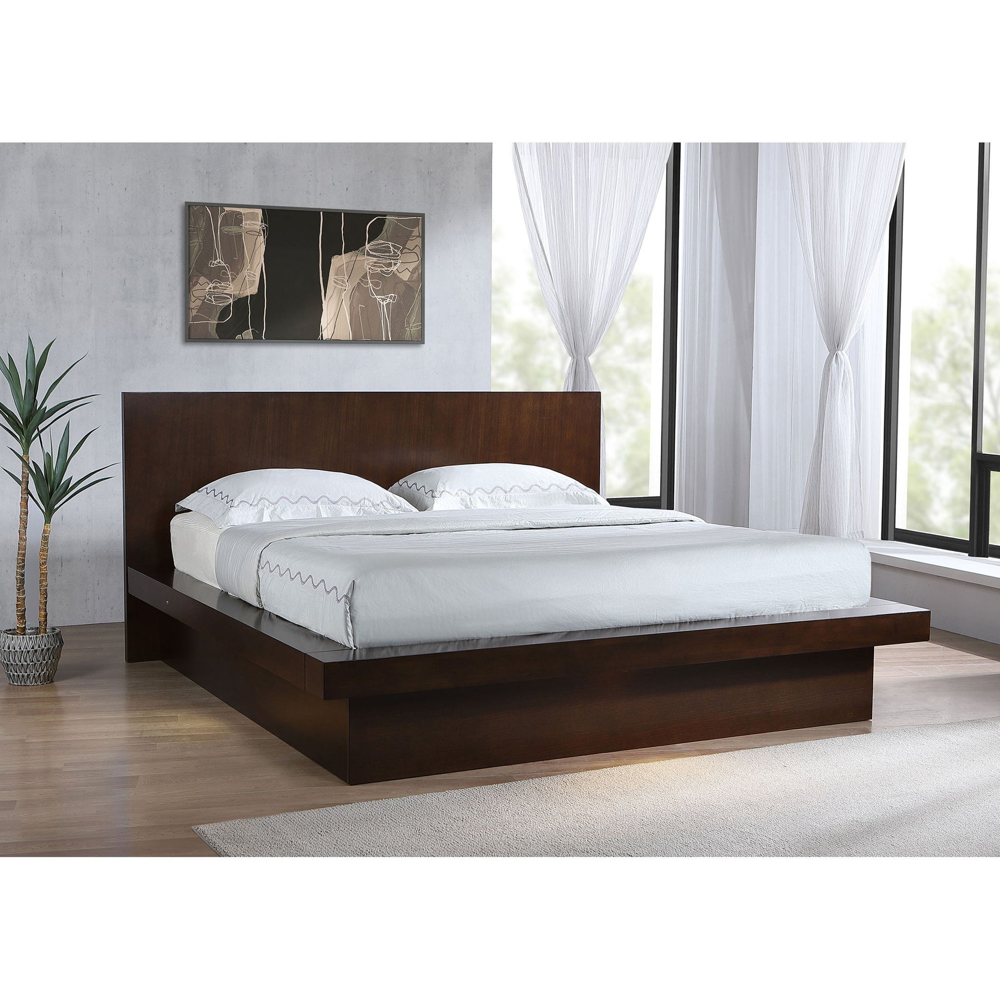 Tokyo - LED Panel Bed With Structured Headboard - The Sleep Loft - Online Mattress Showroom NYC