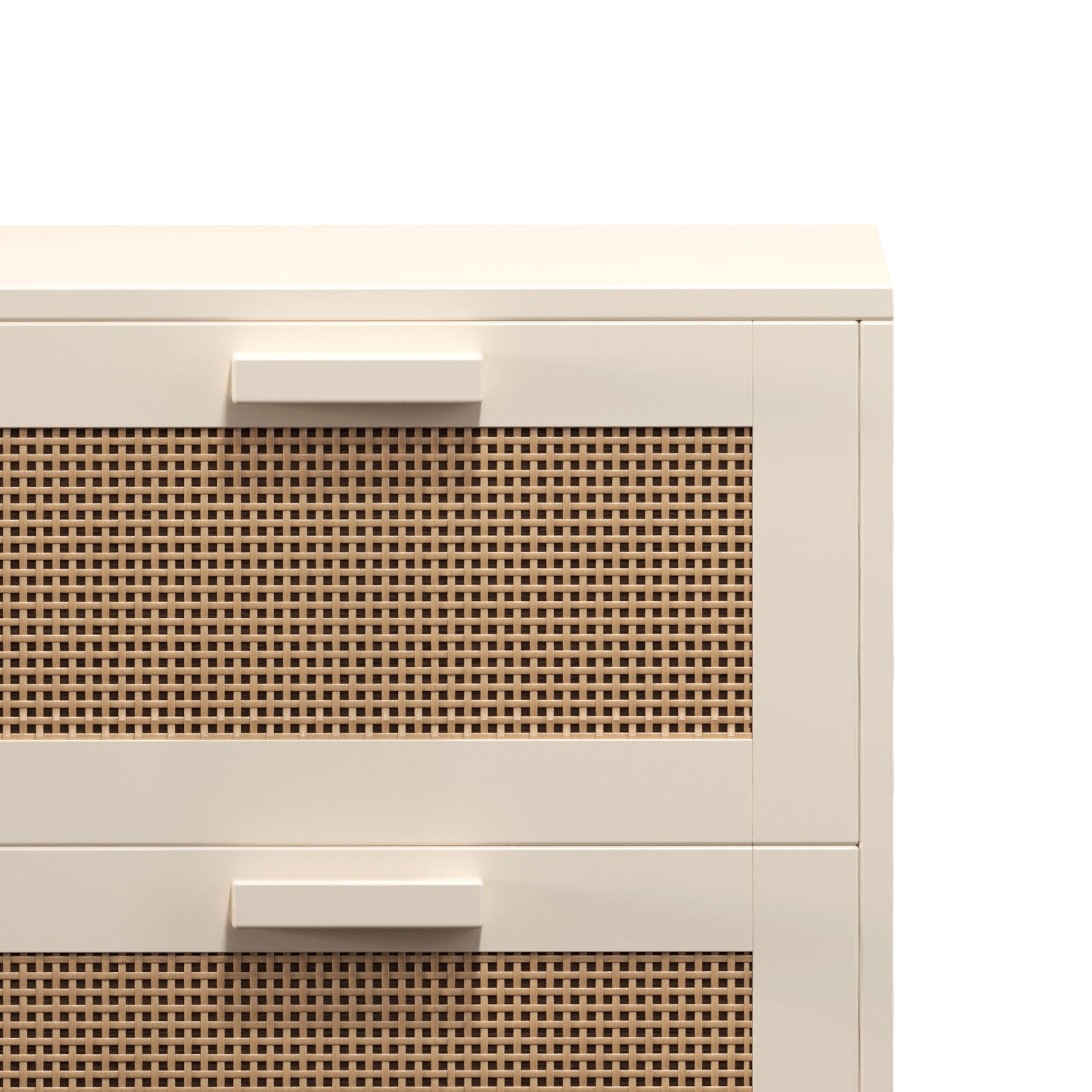 Nightstand With 2 Drawers, Storage Side Table For Bedroom - Antique Natural / Rattan - The Sleep Loft - Online Mattress Showroom NYC