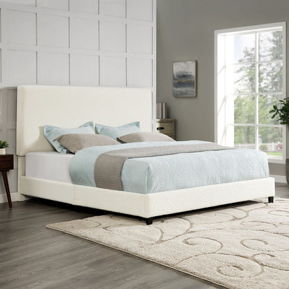 Boucle Upholstered Platform Bed - The Sleep Loft - Online Mattress Showroom NYC