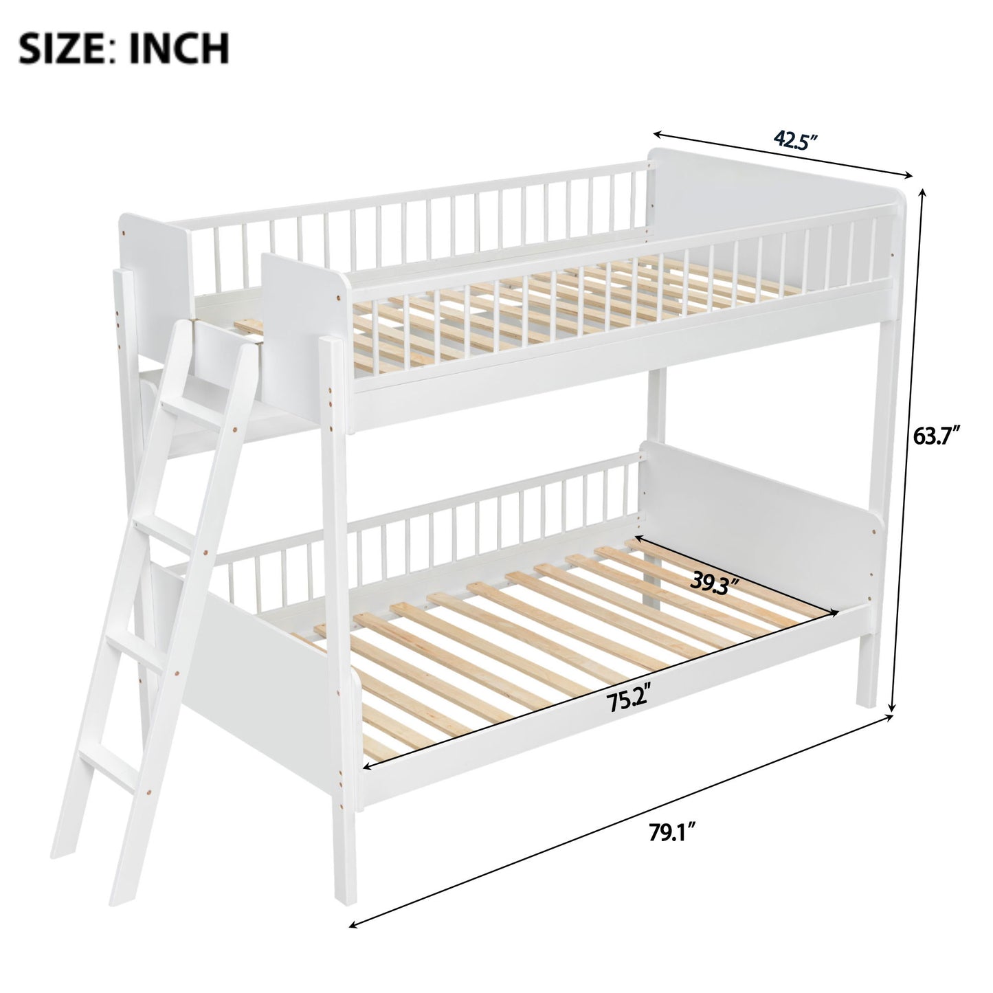 Bunk Bed With 3 Storage Shelves, Adjustable Ladder Left Or Right - The Sleep Loft - Online Mattress Showroom NYC