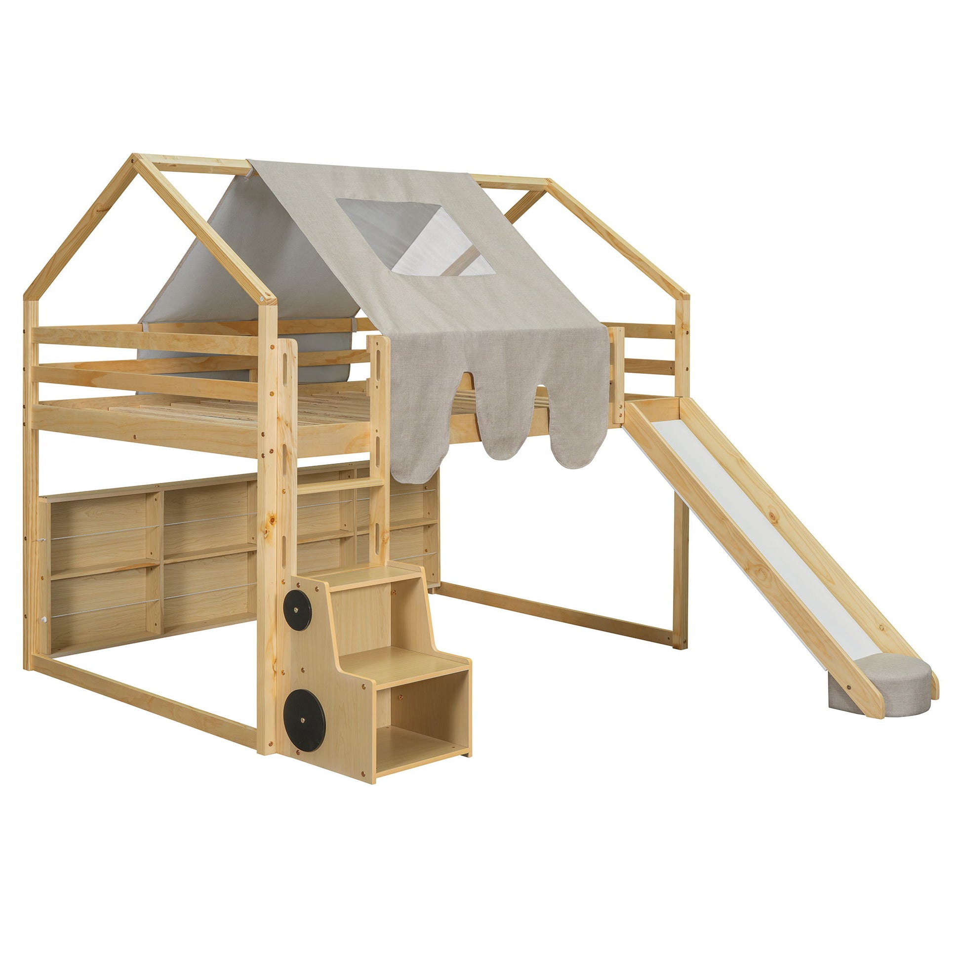 Loft Bed With House Shaped Frame And Tent - The Sleep Loft - Online Mattress Showroom NYC