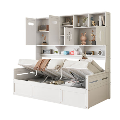 Daybed With All-In-One Cabinet And Shelf - The Sleep Loft - Online Mattress Showroom NYC