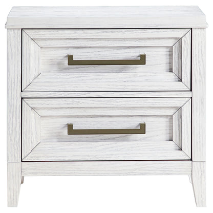 Avril - 2 Drawer Nightstand - White - The Sleep Loft - Online Mattress Showroom NYC