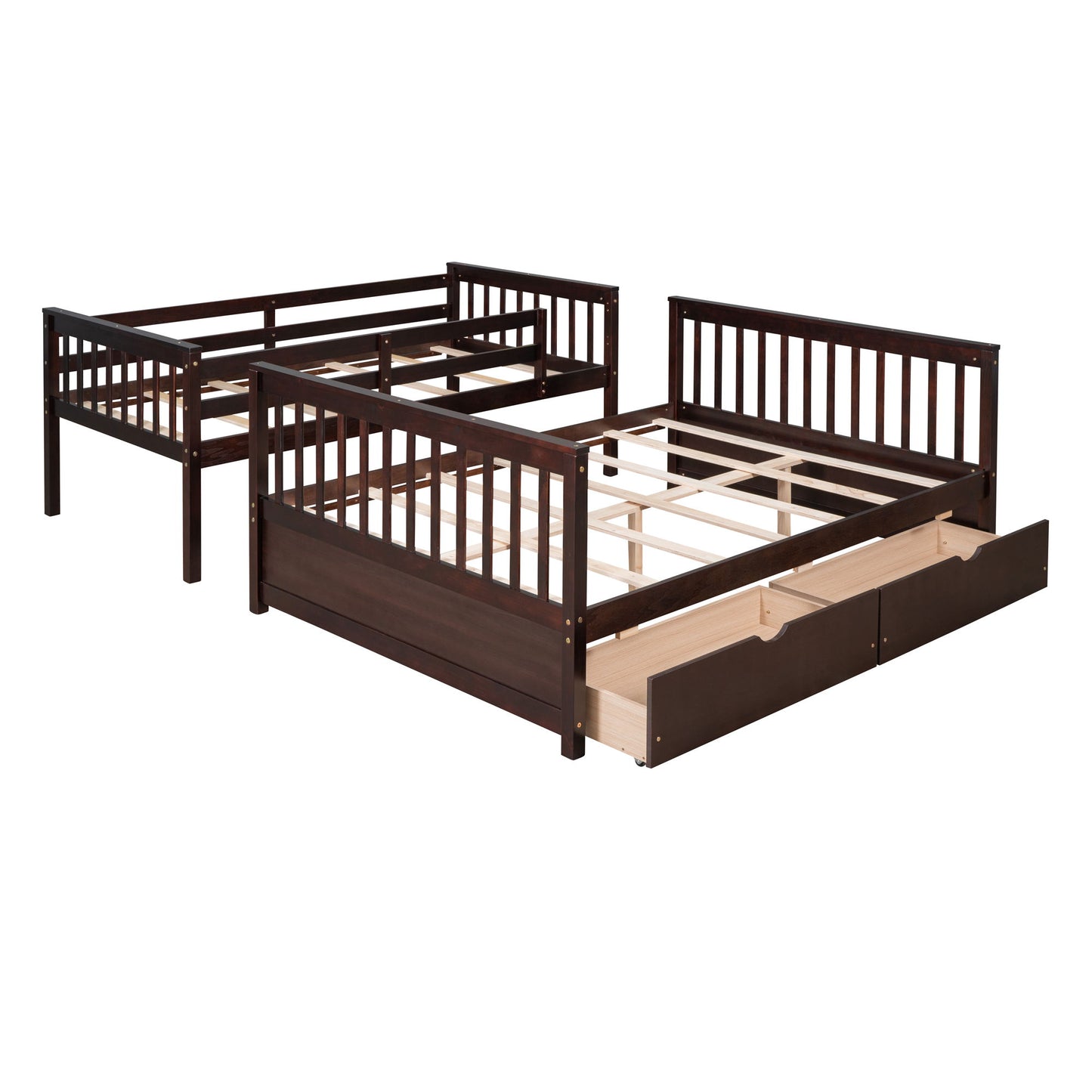 Bunk Bed With Ladders And 2 Storage Drawers - The Sleep Loft - Online Mattress Showroom NYC