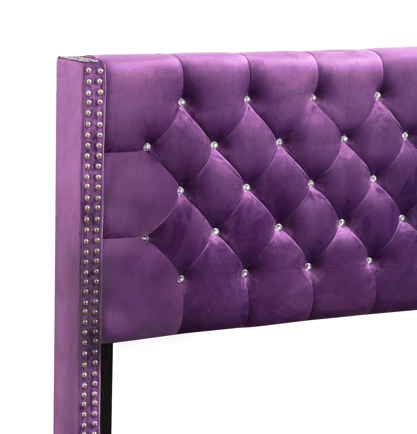 Upholstered Nailhead Trim Chic Bed - The Sleep Loft - Online Mattress Showroom NYC