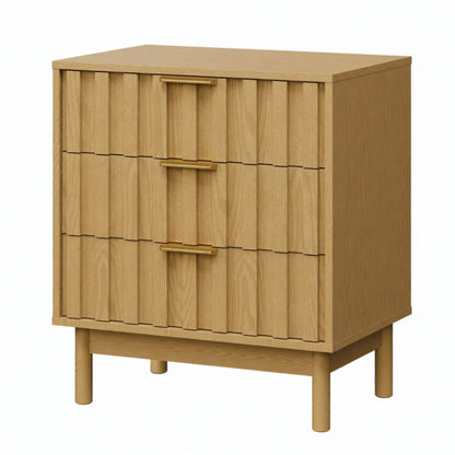 Fluted 3 Drawer Dresser