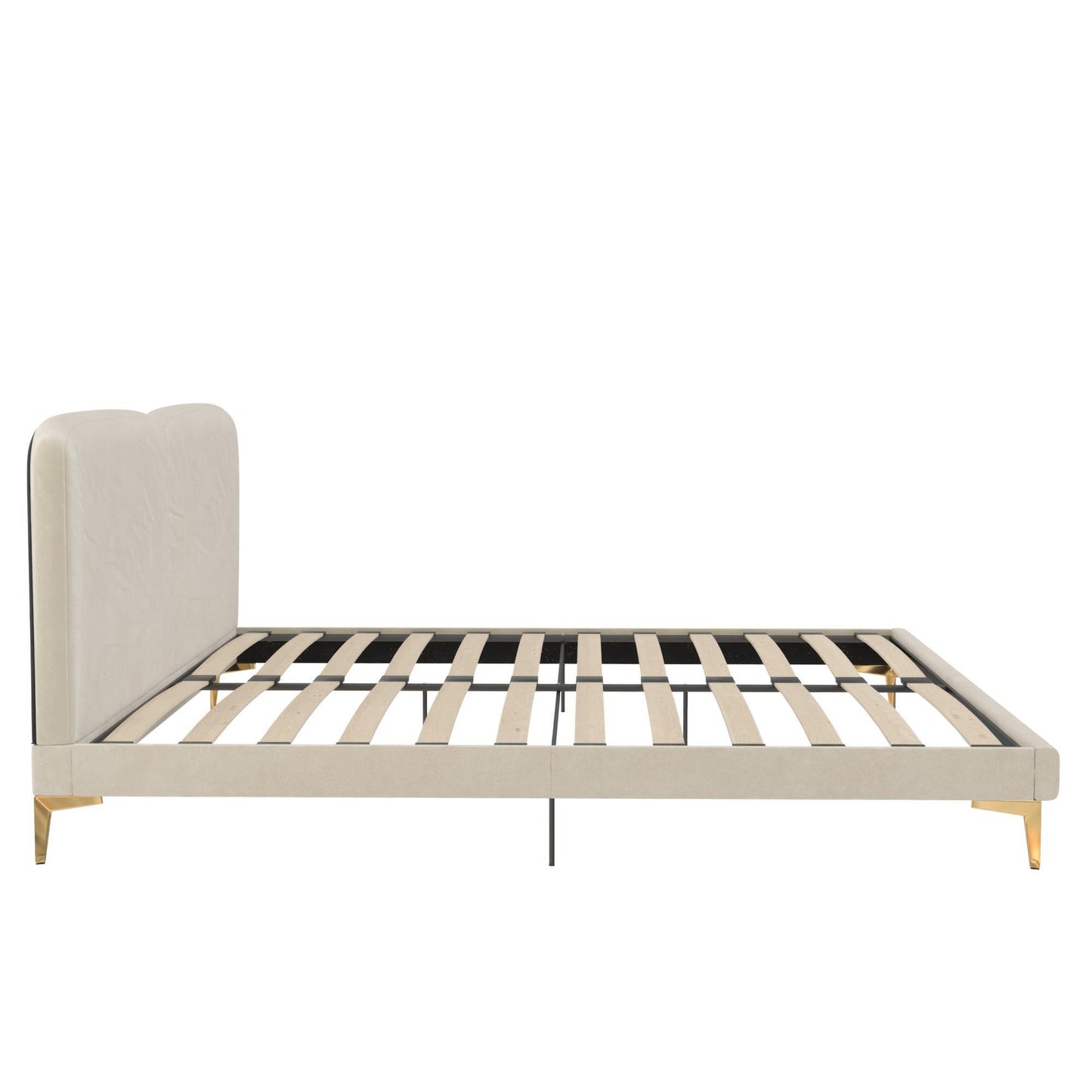 Coco - King Size Upholstered Bed - Ivory - The Sleep Loft - Online Mattress Showroom NYC