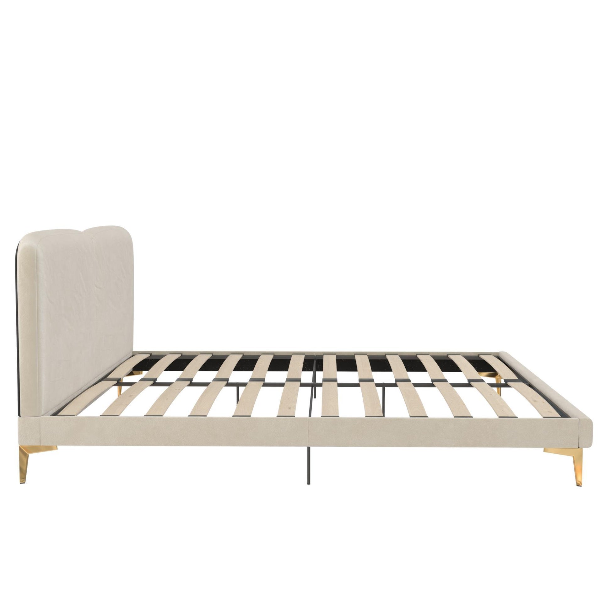 Coco - King Size Upholstered Bed - Ivory - The Sleep Loft - Online Mattress Showroom NYC