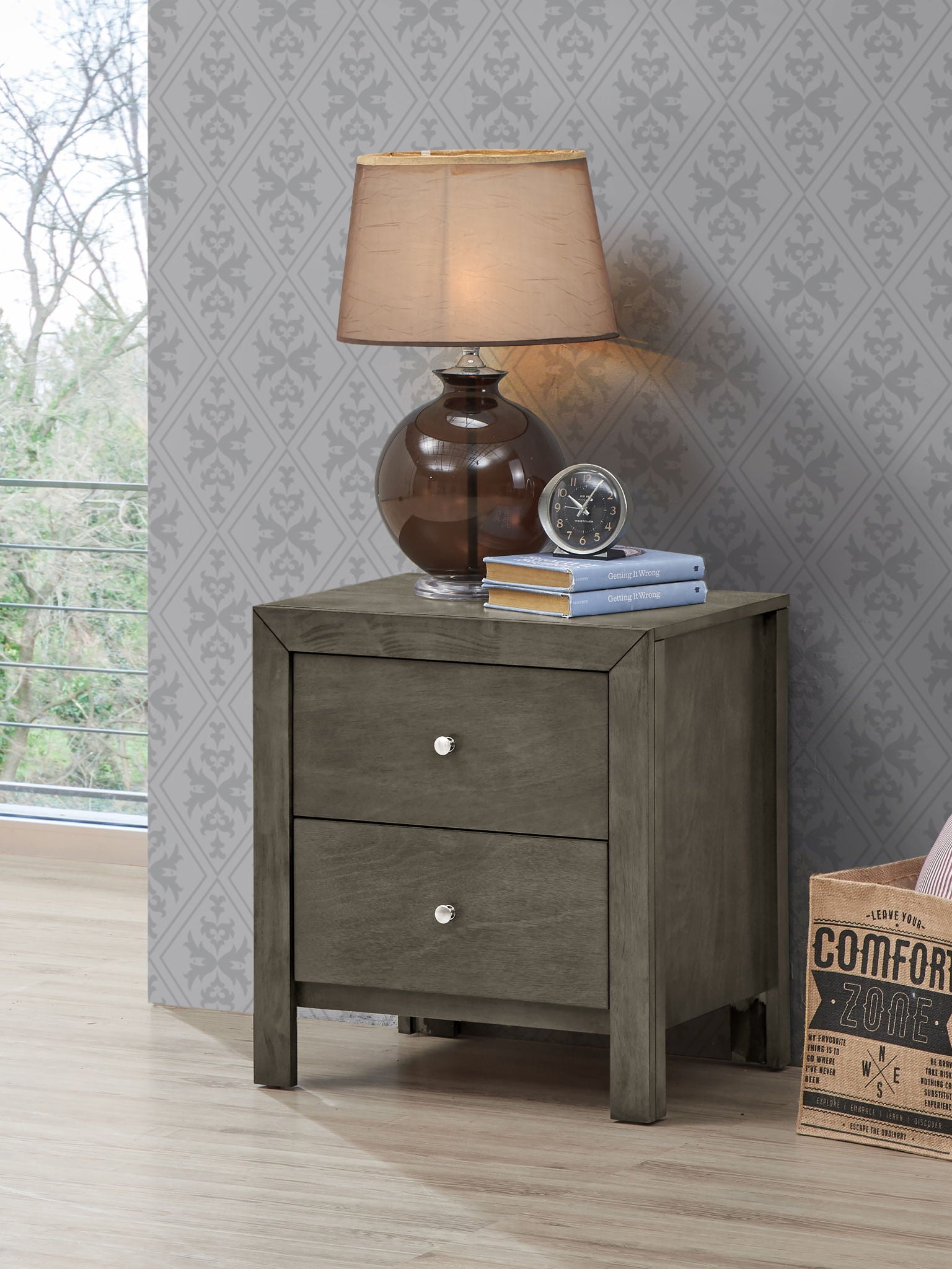 Charming Nightstand With Drawers - The Sleep Loft - Online Mattress Showroom NYC