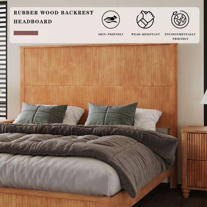 Platform Bed Frame & Tall Headboard