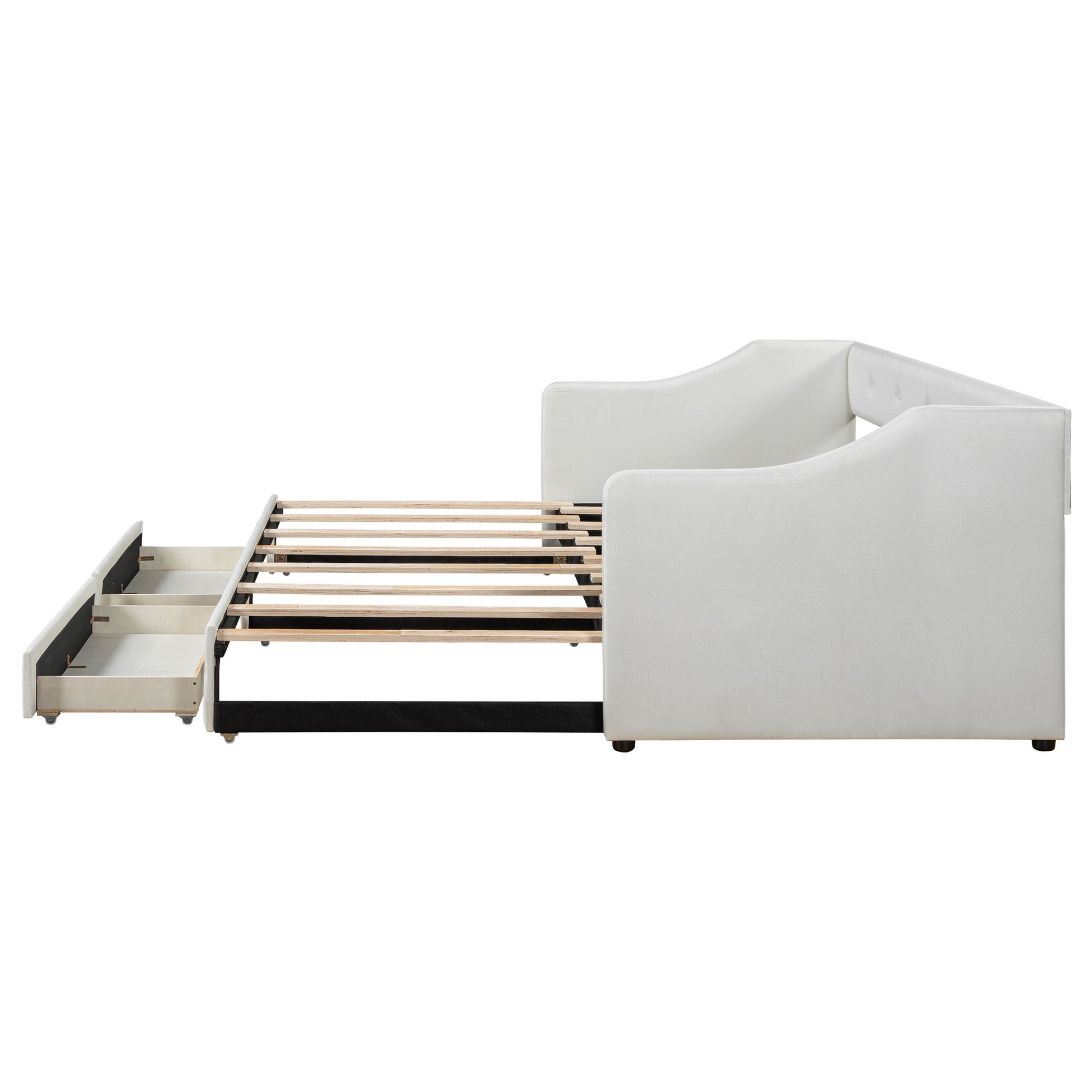 Upholstered Daybed With 2 Drawers - The Sleep Loft - Online Mattress Showroom NYC