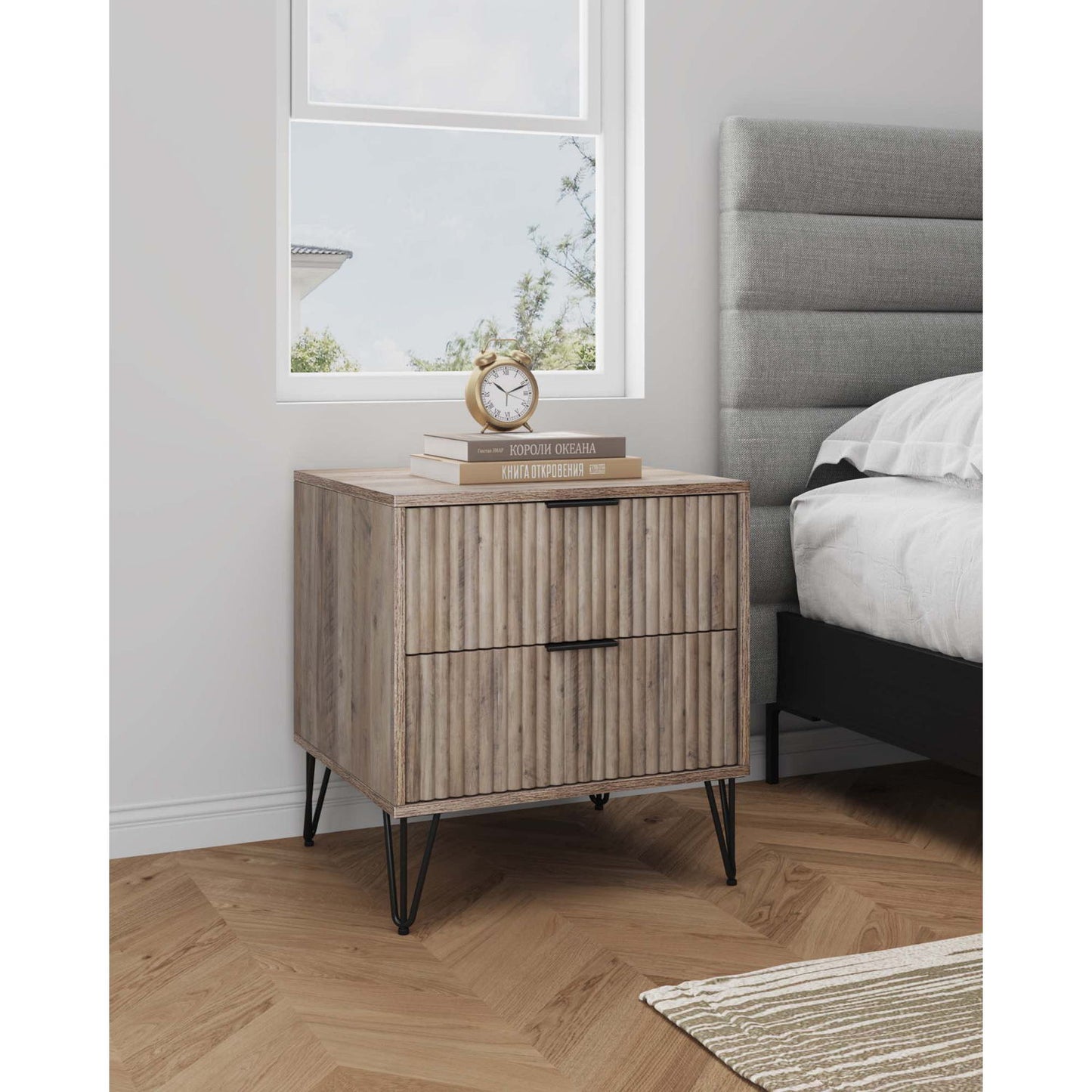 Dumbo - Nightstand With 2 Drawers - The Sleep Loft - Online Mattress Showroom NYC
