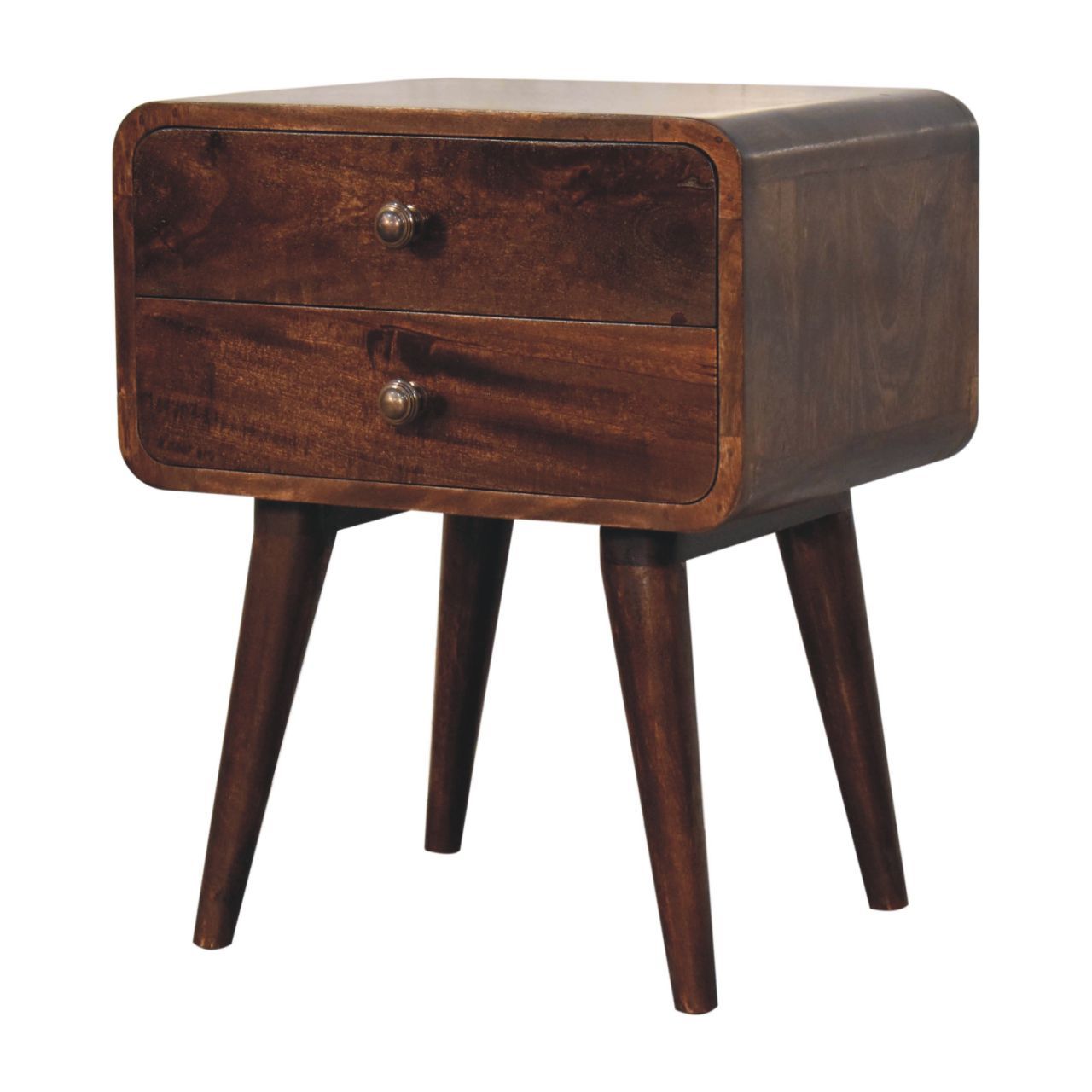 Curved Nightstand, - The Sleep Loft - Online Mattress Showroom NYC