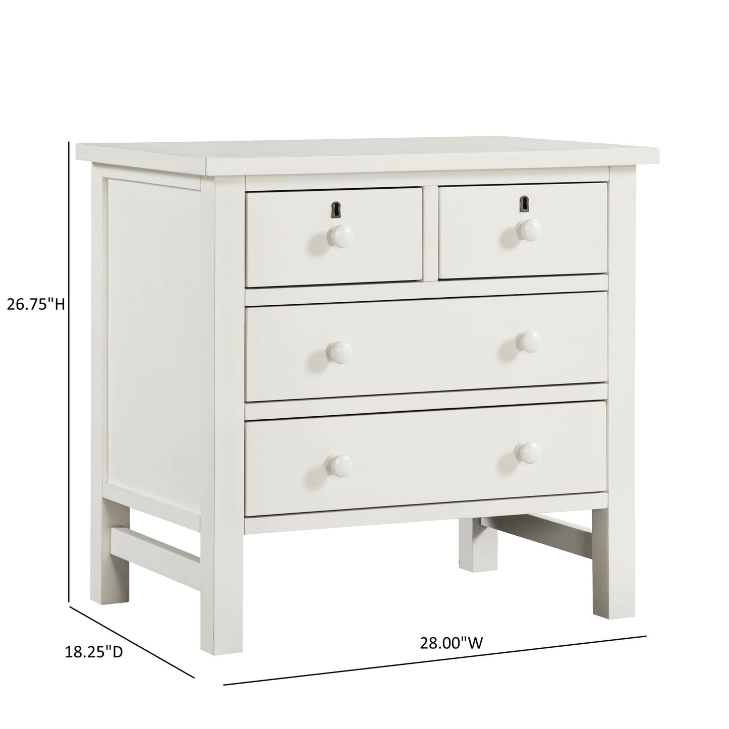 Georgina - 4 Drawer Storage Nightstand - The Sleep Loft - Online Mattress Showroom NYC