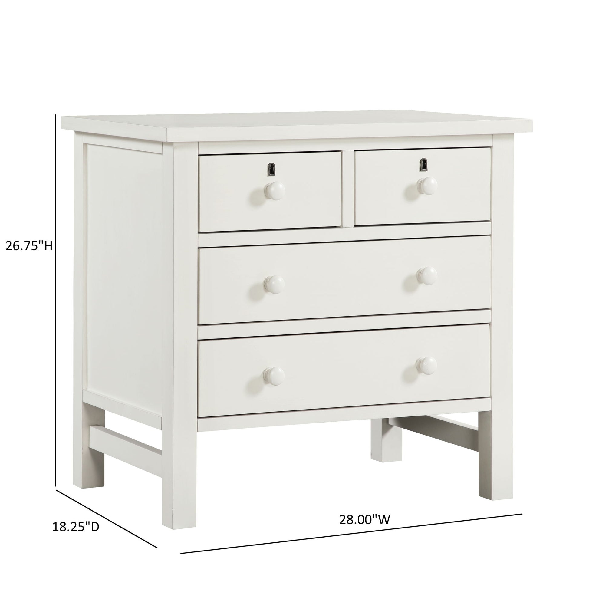 Georgina - 4 Drawer Storage Nightstand - The Sleep Loft - Online Mattress Showroom NYC