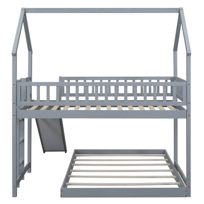 House Bunk Bed With Slide And Built In Ladder - The Sleep Loft - Online Mattress Showroom NYC