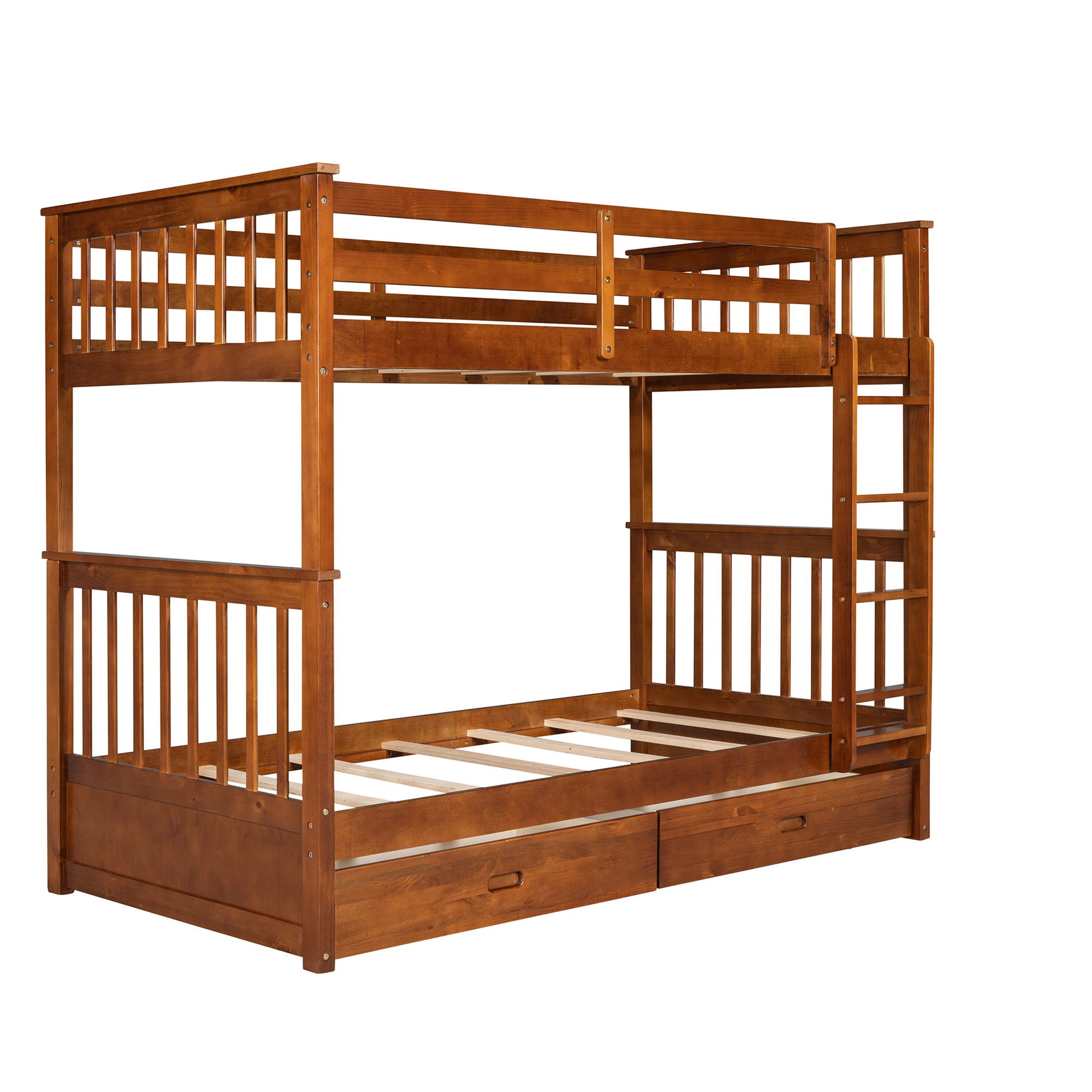 Bunk Bed With Ladders And 2 Storage Drawers - The Sleep Loft - Online Mattress Showroom NYC