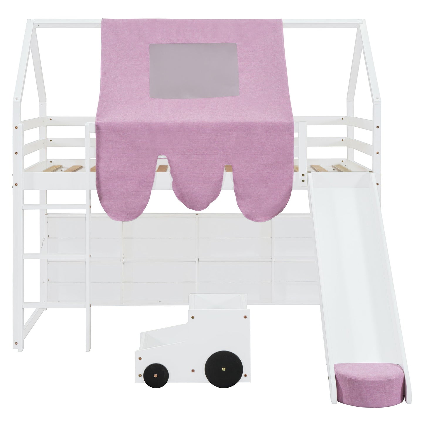 Loft Bed With House Shaped Frame And Tent - The Sleep Loft - Online Mattress Showroom NYC