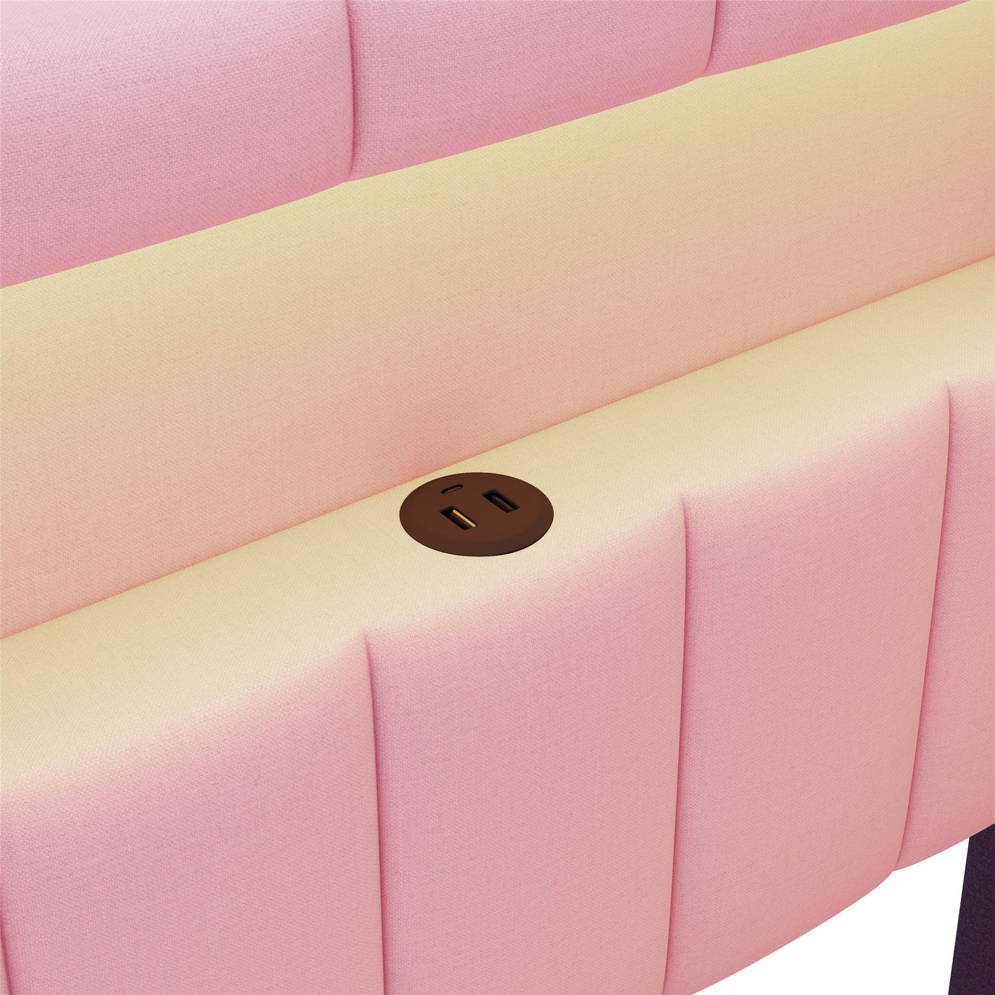 Upholstered Platform Bed With USB Ports And LED Belt - The Sleep Loft - Online Mattress Showroom NYC