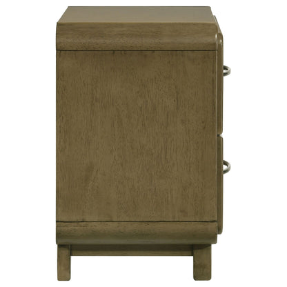 Tully - 2 Drawer Nightstand - Nutmeg Brown - The Sleep Loft - Online Mattress Showroom NYC