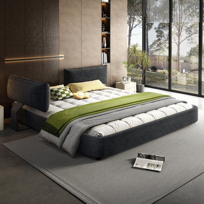 Cloud Bed Frame With Oversized Padded Movable Headboard - The Sleep Loft - Online Mattress Showroom NYC
