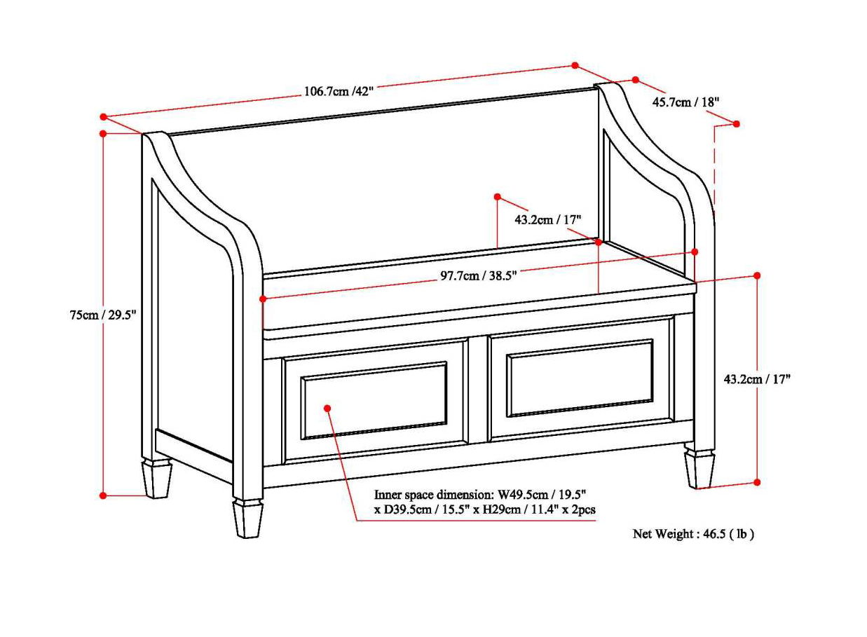 Connaught - Storage Bench - The Sleep Loft - Online Mattress Showroom NYC