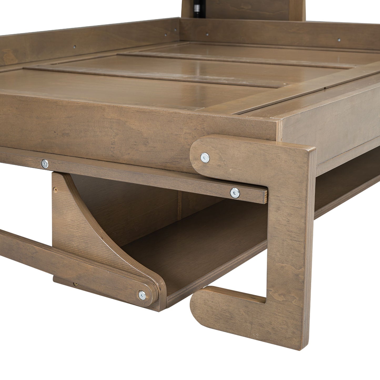 Full Size Murphy Bed With Wardrobe, Drawers, And Open Shelves - Wood - The Sleep Loft - Online Mattress Showroom NYC