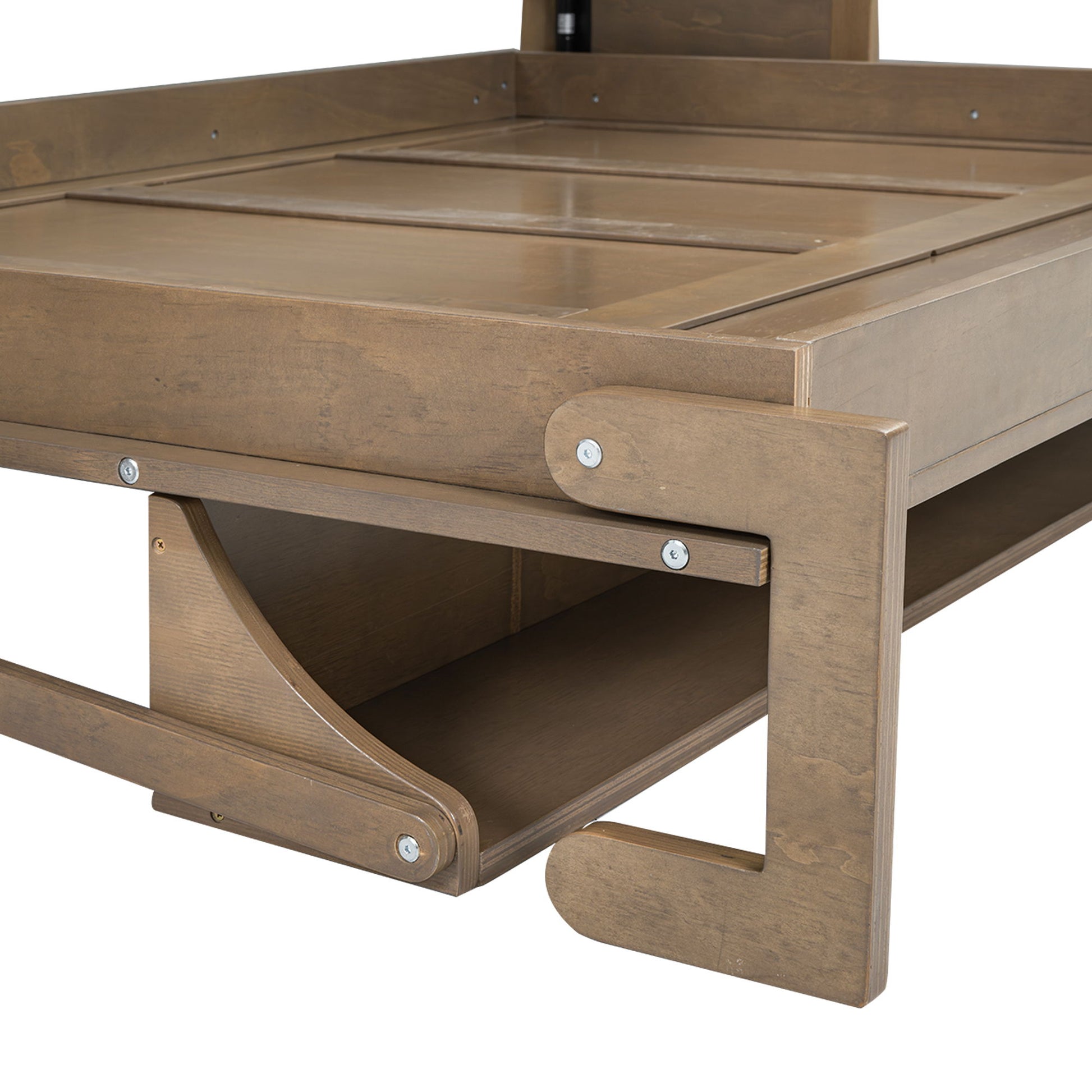 Full Size Murphy Bed With Wardrobe, Drawers, And Open Shelves - Wood - The Sleep Loft - Online Mattress Showroom NYC