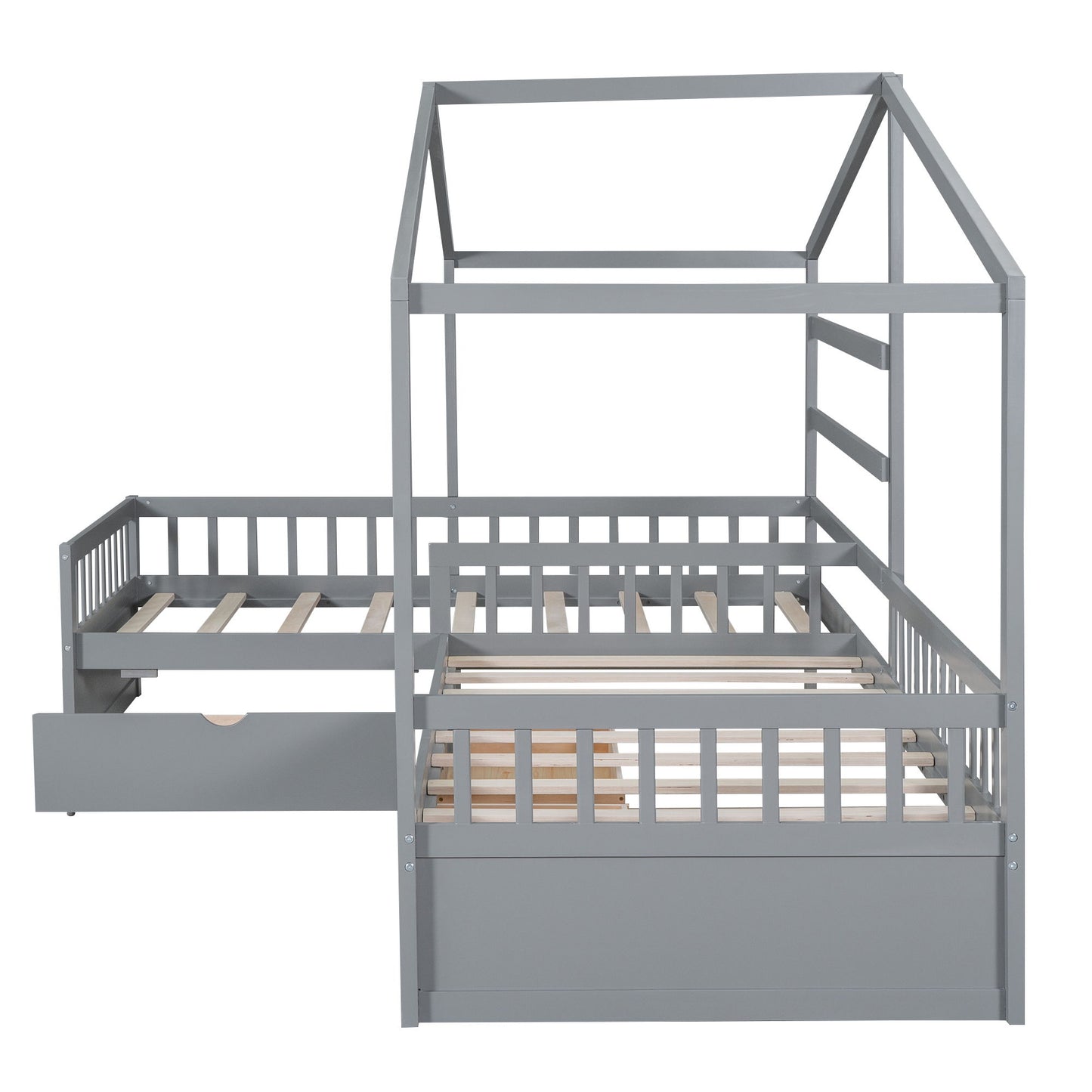 L Shape Platform Bed With 3 Storage Drawers - The Sleep Loft - Online Mattress Showroom NYC