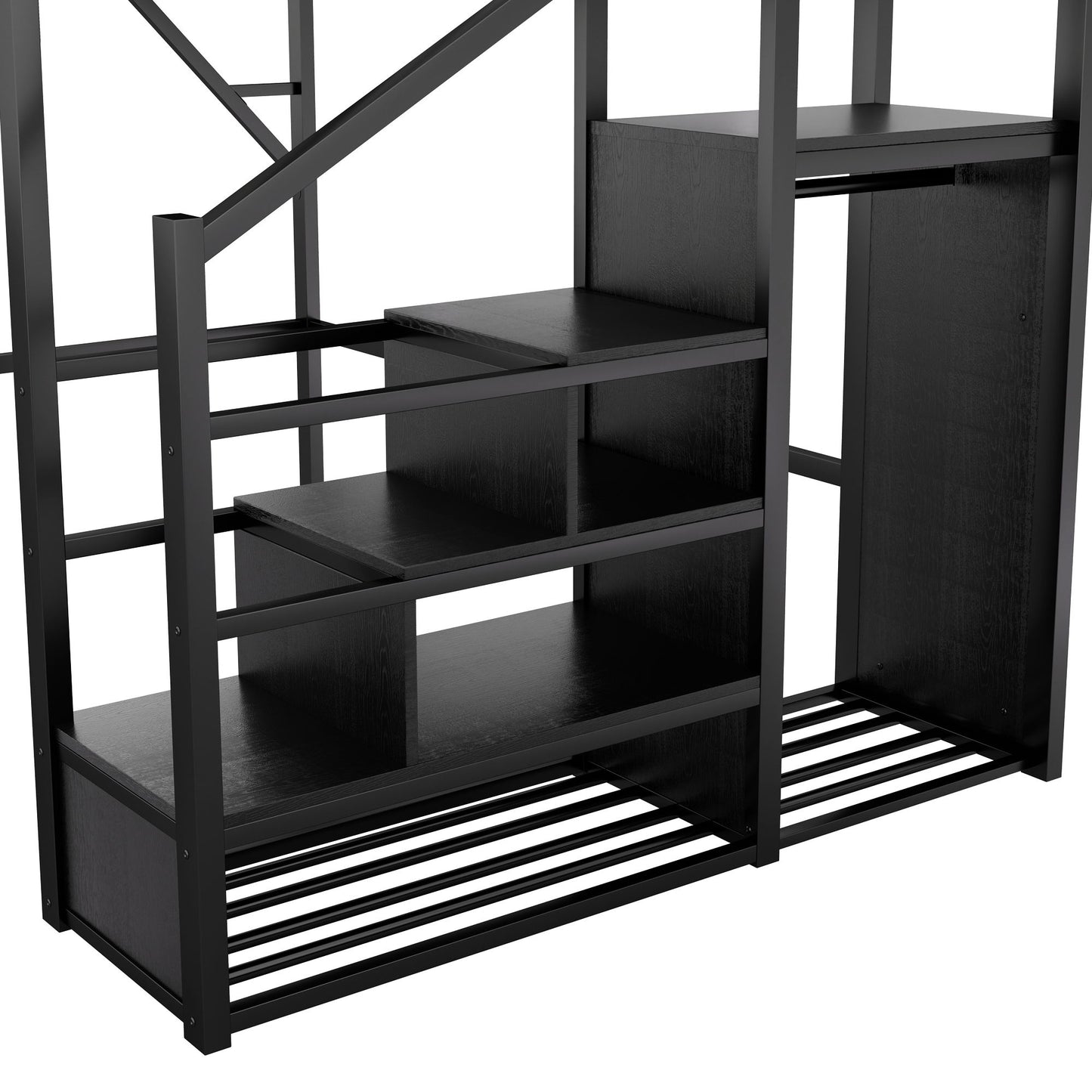 Loft Bed With Storage Shelves, Wardrobe - The Sleep Loft - Online Mattress Showroom NYC