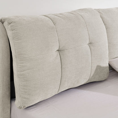 Storage Upholstered Hydraulic Platform Bed With Integrated Headboard - The Sleep Loft - Online Mattress Showroom NYC