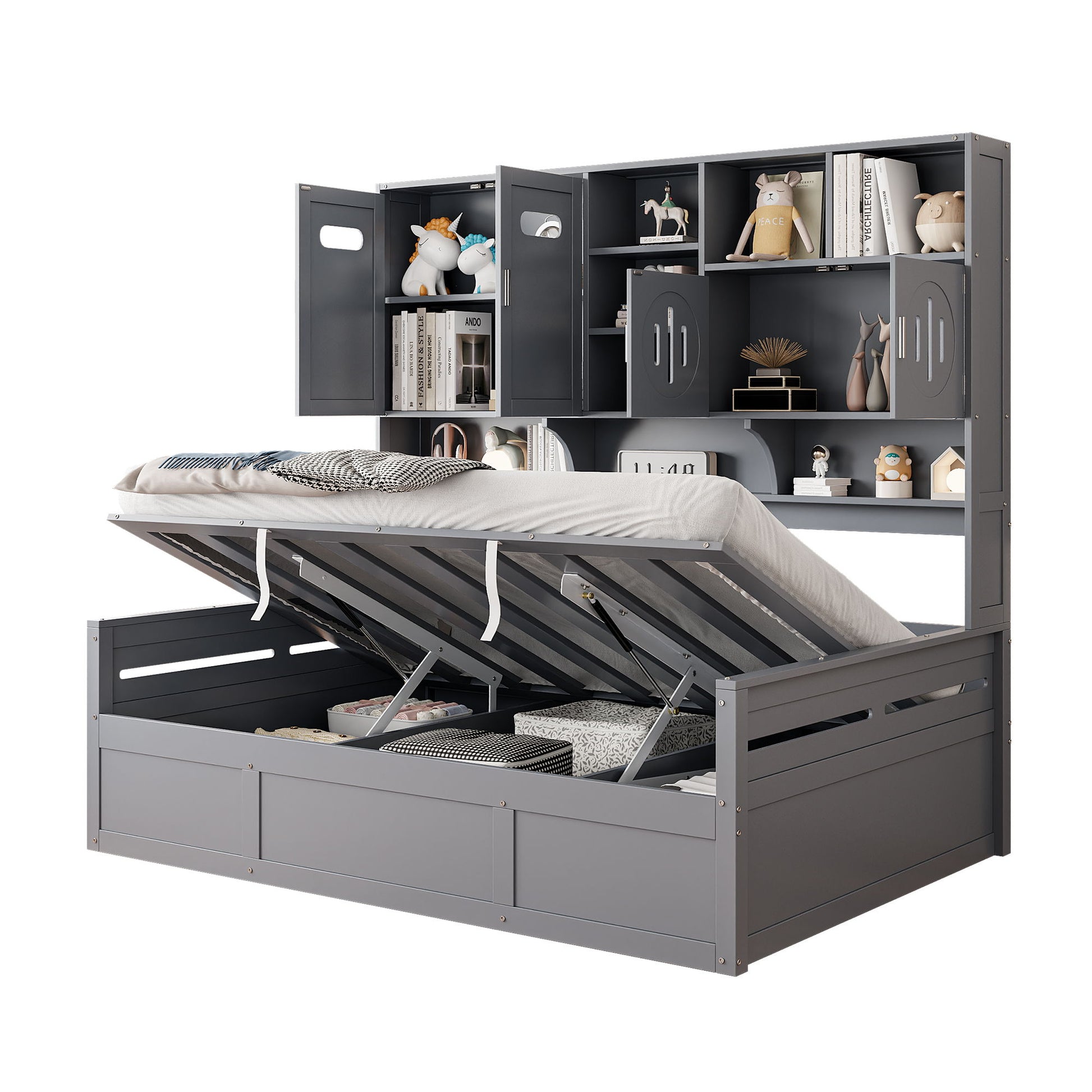 Daybed With All-In-One Cabinet And Shelf - The Sleep Loft - Online Mattress Showroom NYC