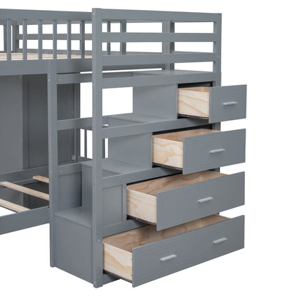 Bunk Bed With Wardrobe, Drawers - The Sleep Loft - Online Mattress Showroom NYC
