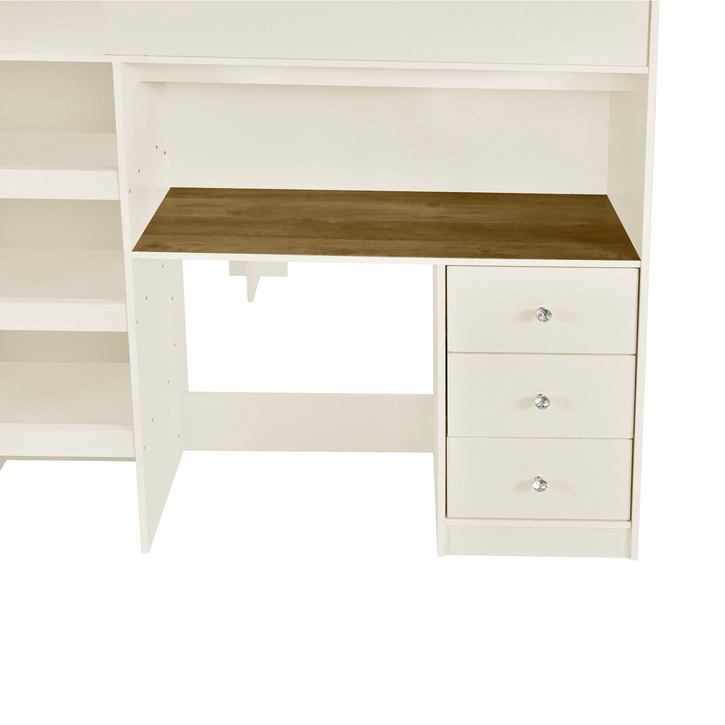 Loft Bed With Built In Wardrobe, Desk, Shelves, And Drawers - The Sleep Loft - Online Mattress Showroom NYC