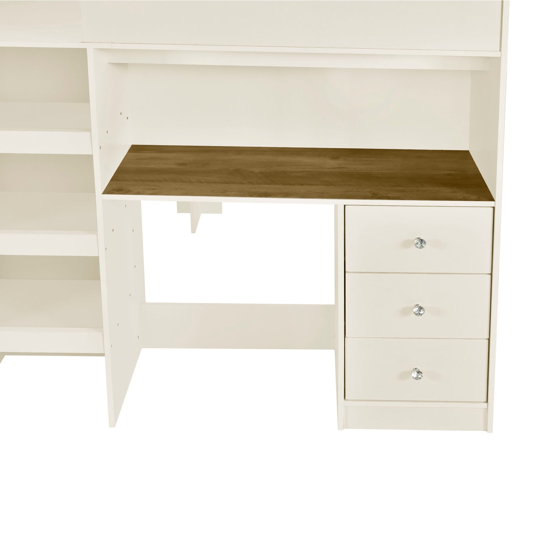 Loft Bed With Built In Wardrobe, Desk, Shelves, And Drawers - The Sleep Loft - Online Mattress Showroom NYC