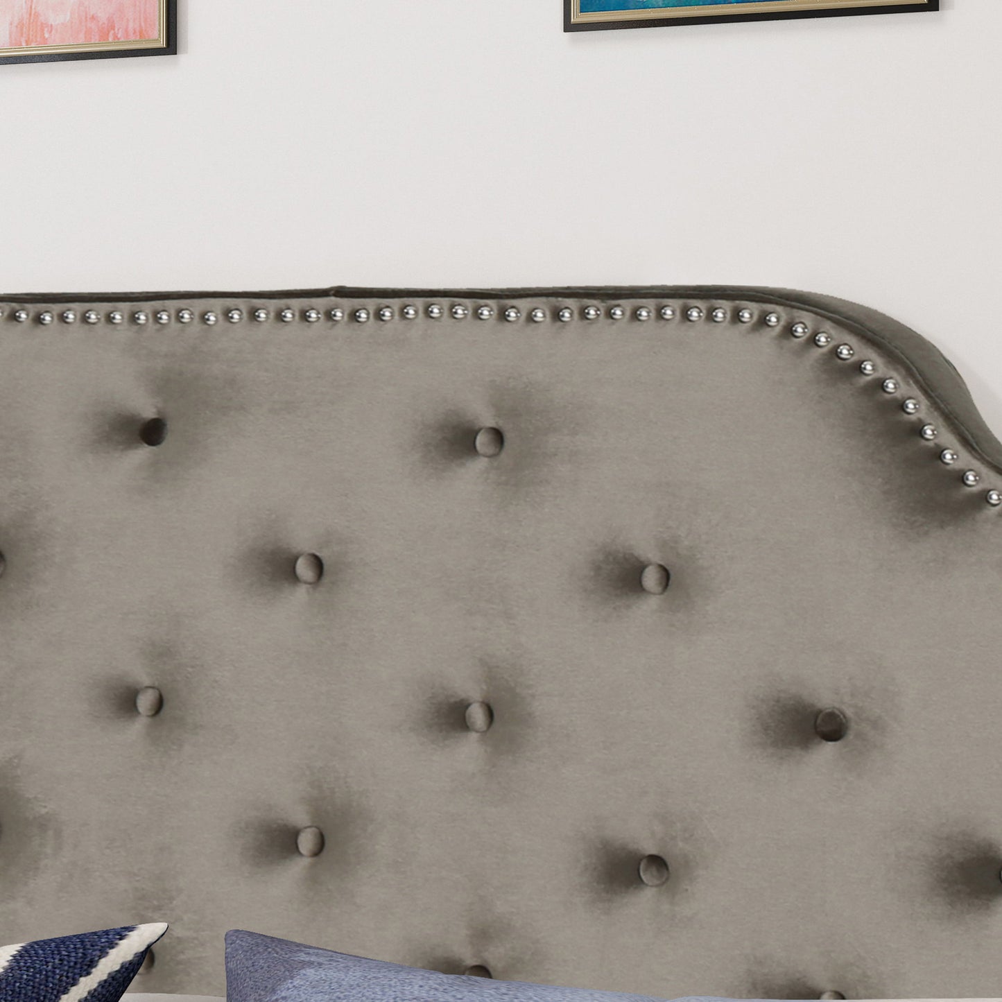 Luella - Button Tufted Upholstered Headboard - The Sleep Loft - Online Mattress Showroom NYC