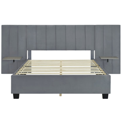 Upholstered Platform Bed With Big Headboard - The Sleep Loft - Online Mattress Showroom NYC