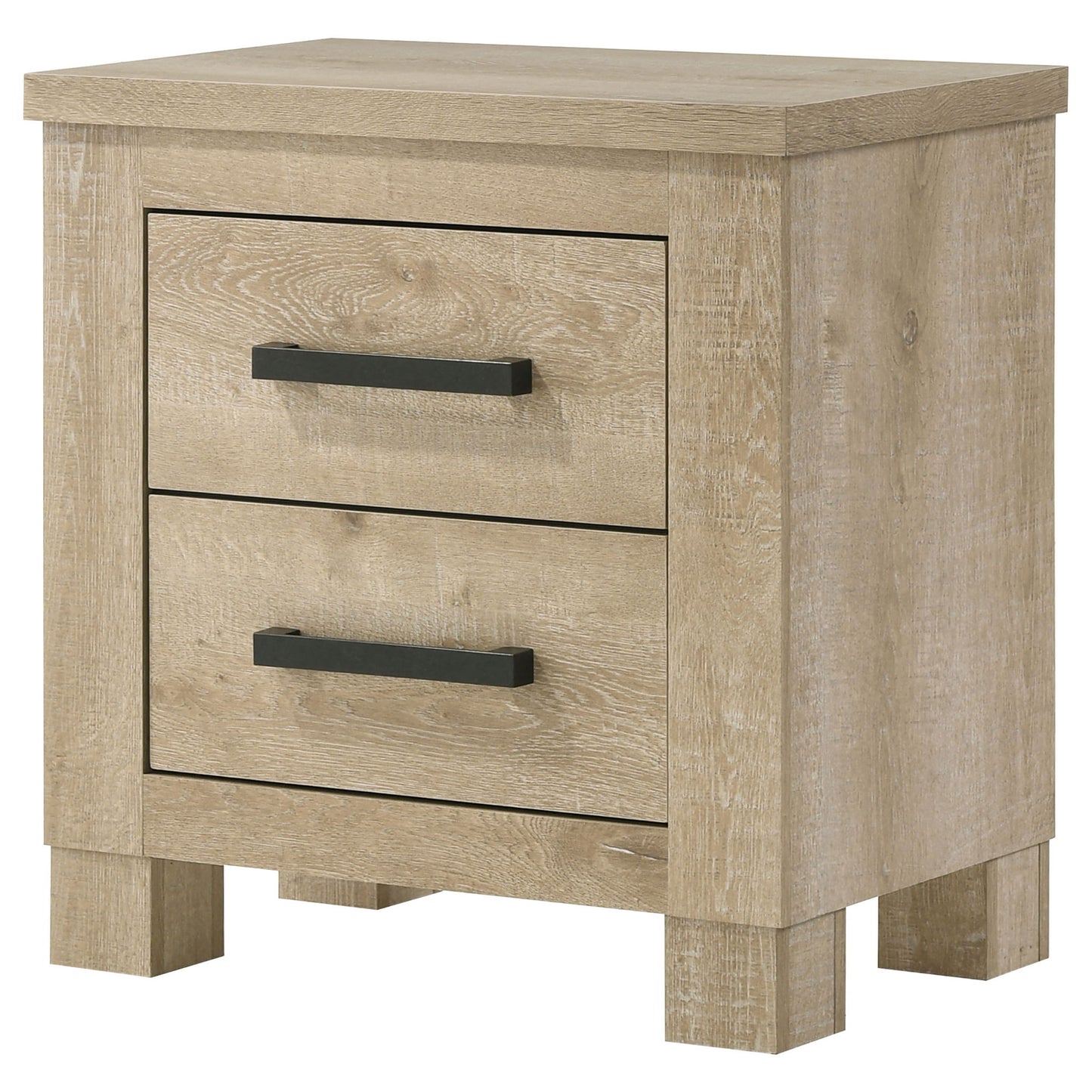 Sansome - 2 Drawer Nightstand Bedside Table - Oak - The Sleep Loft - Online Mattress Showroom NYC