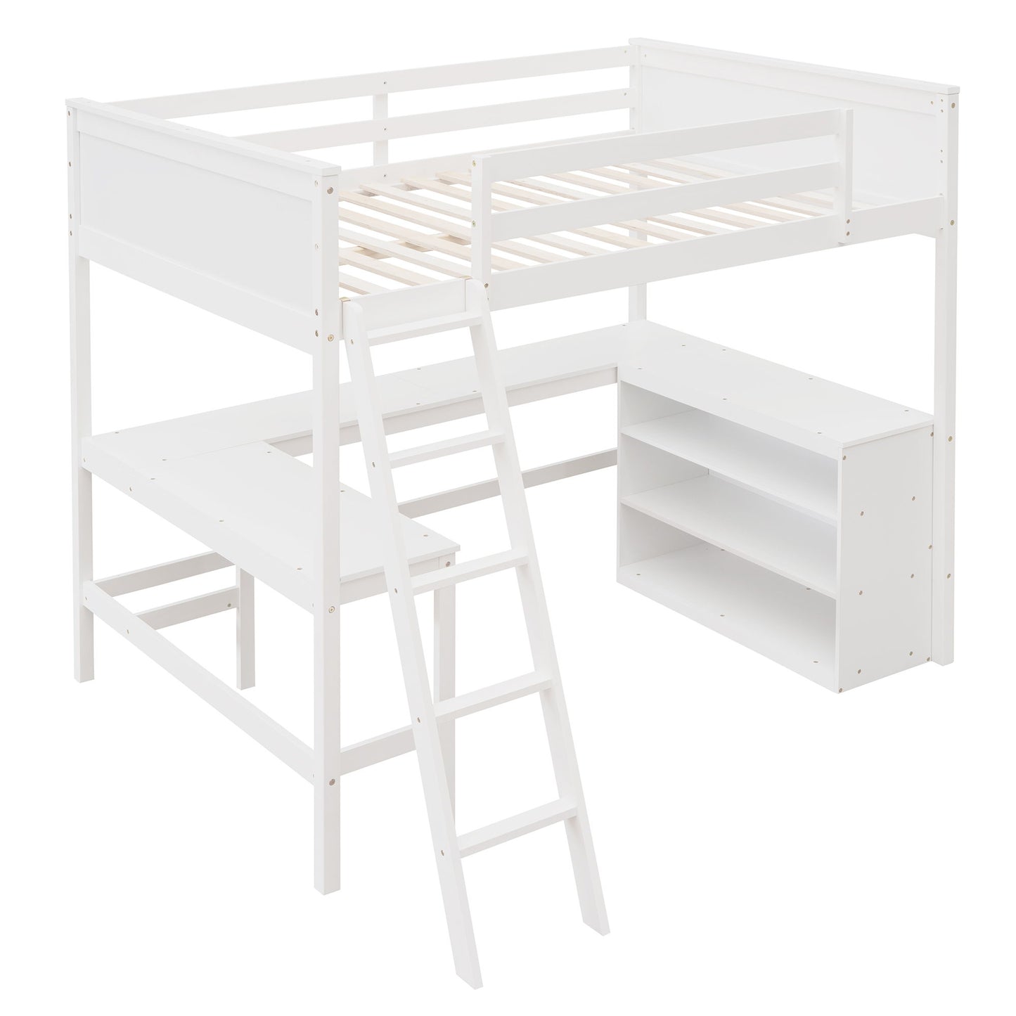 Loft Bed With Shelves With Desk - The Sleep Loft - Online Mattress Showroom NYC