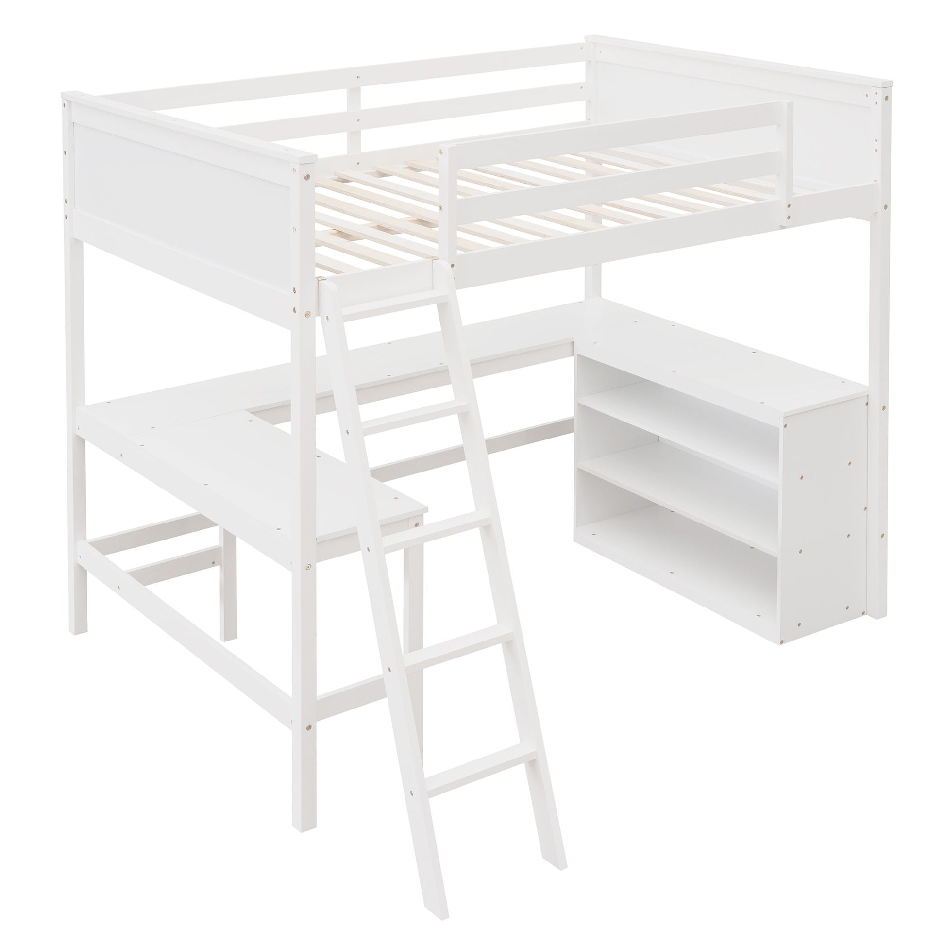 Loft Bed With Shelves With Desk - The Sleep Loft - Online Mattress Showroom NYC