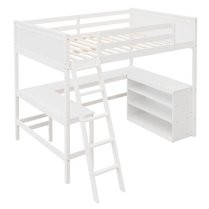 Loft Bed With Shelves With Desk - The Sleep Loft - Online Mattress Showroom NYC