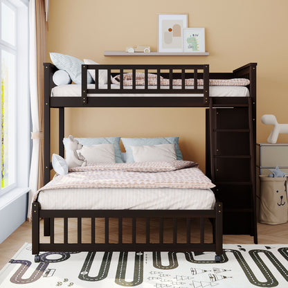 Bunk Bed With 6 Drawers And Flexible Shelves, Bottom Bed With Wheels - The Sleep Loft - Online Mattress Showroom NYC