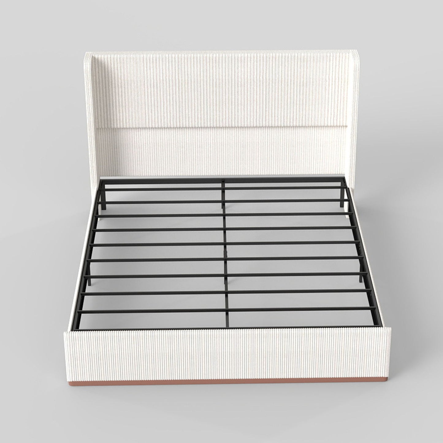 Upholstered Bed Frame With Luxury Wingback Headboard - The Sleep Loft - Online Mattress Showroom NYC