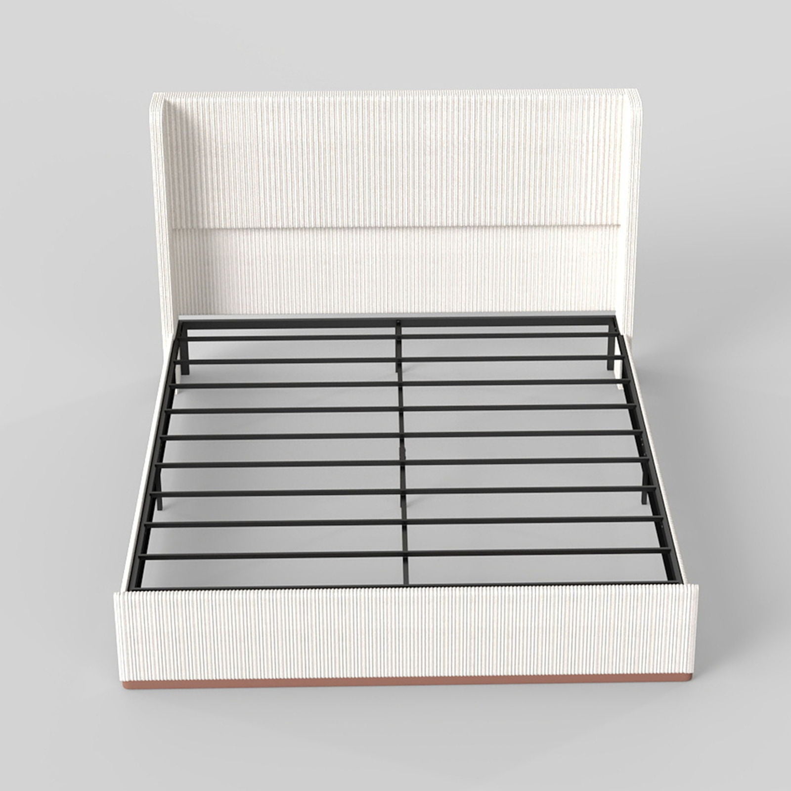 Upholstered Bed Frame With Luxury Wingback Headboard - The Sleep Loft - Online Mattress Showroom NYC