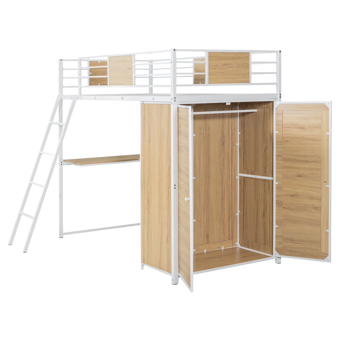 Loft Bed With L Shape Desk And Wardrobe - The Sleep Loft - Online Mattress Showroom NYC