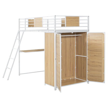 Loft Bed With L Shape Desk And Wardrobe - The Sleep Loft - Online Mattress Showroom NYC